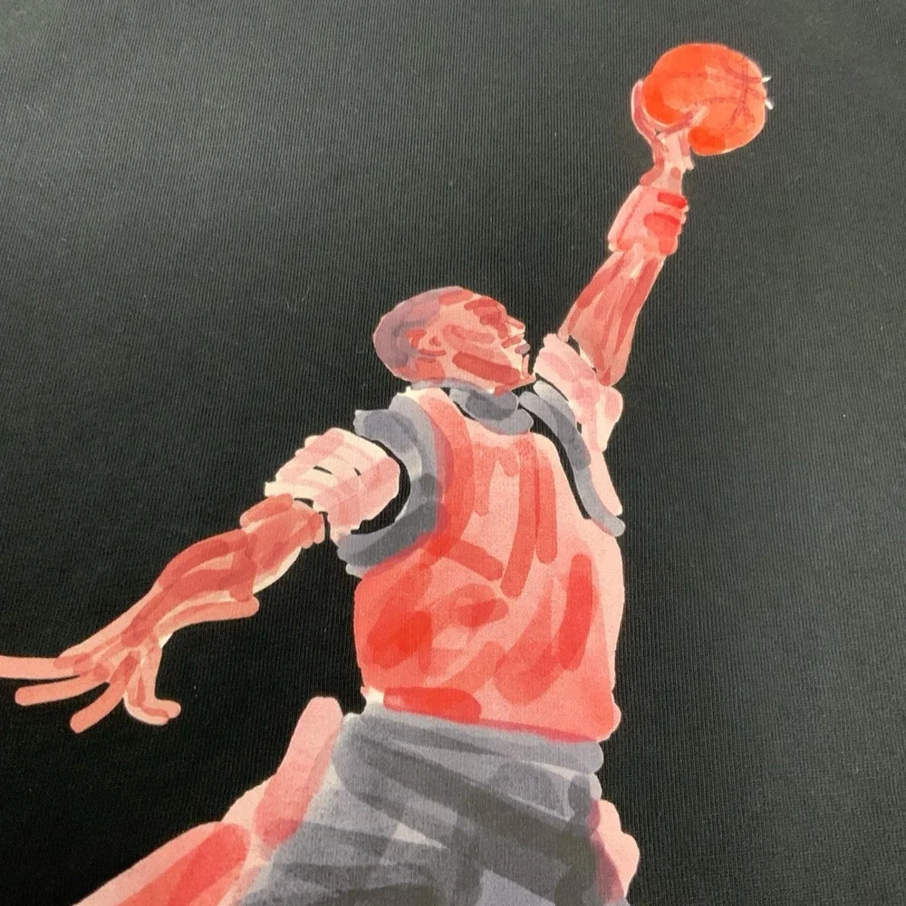 Air Jordan Jumpman Watercolor Print Mens XXL‎ 2XL Black T-Shirt FN5980 010